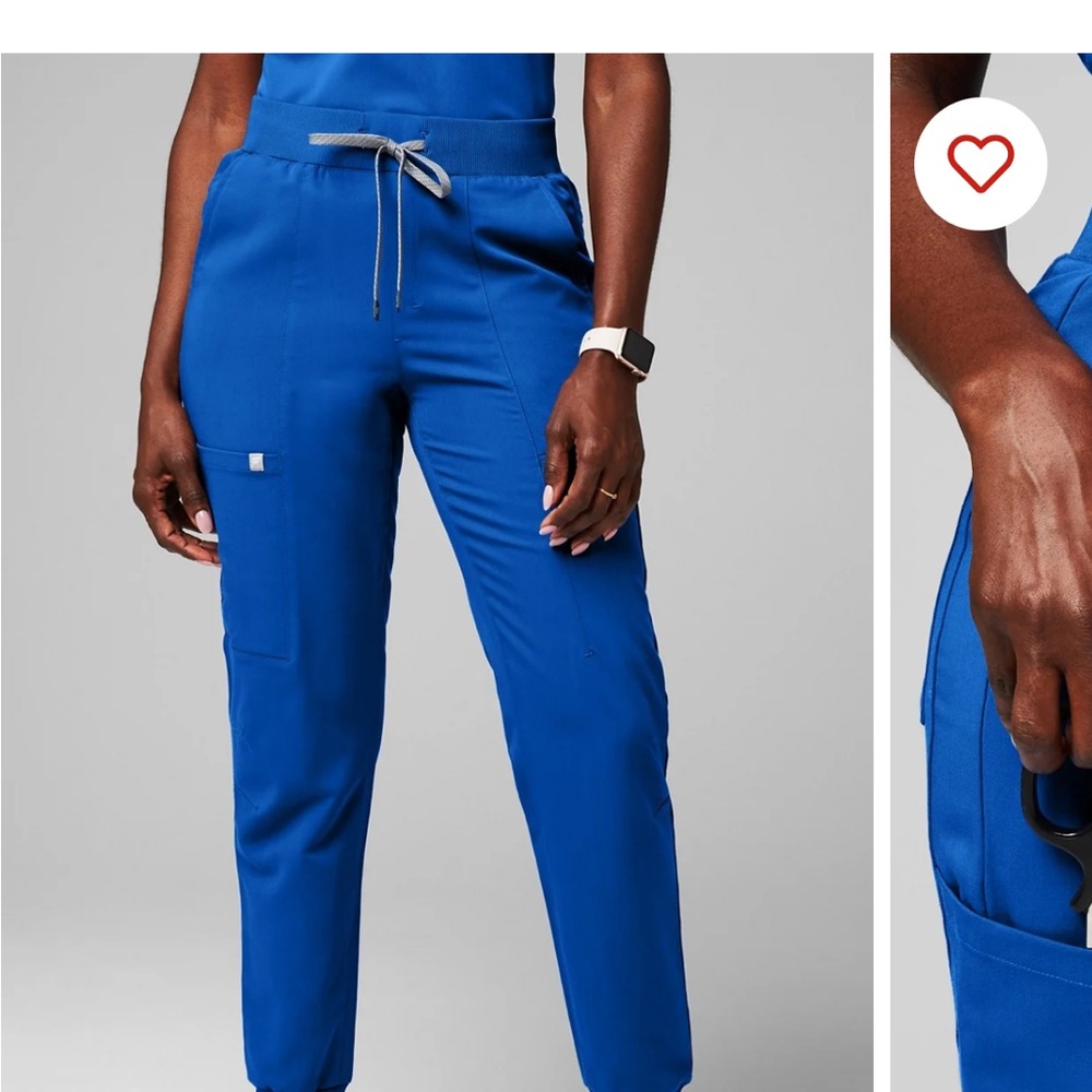 Fabletics On Call Scrub Jogger Royal Blue